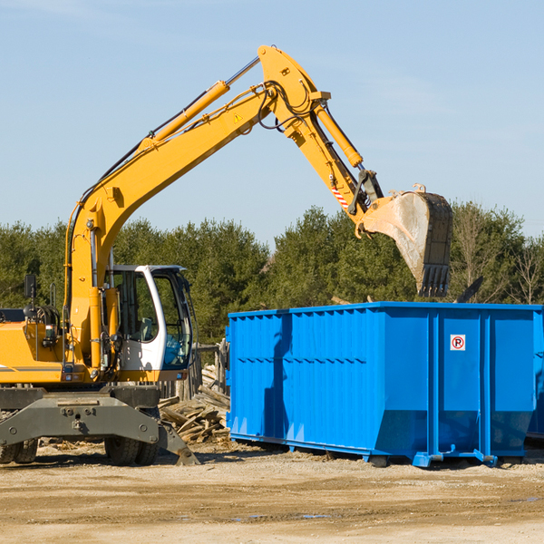 are there any restrictions on where a residential dumpster can be placed in Hallett